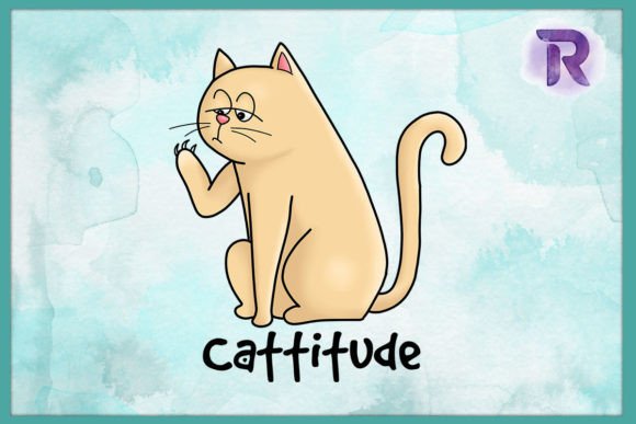 Animal Puns Cattitude Cat Attitude PNG Review