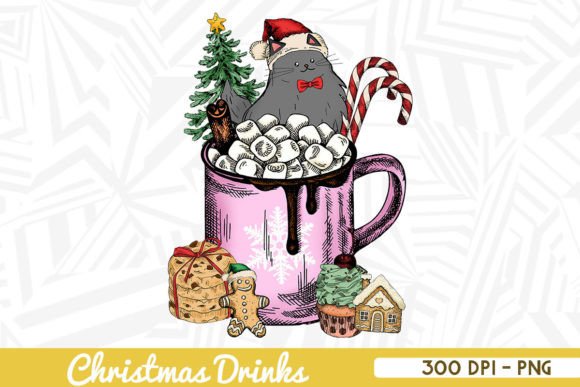 Christmas Drinks Cute Cat Sublimation Review