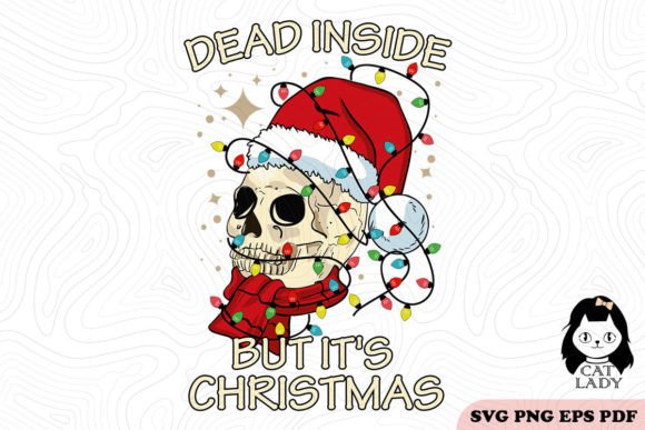 Dead Inside but It's Christmas Skull SVG Review