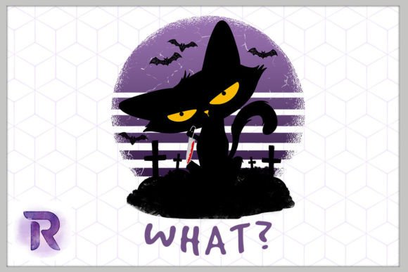 Funny Black Cat Halloween Say What Embroidery Review