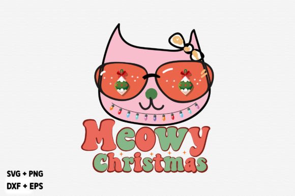 Hand Drawn Christmas Cat Meowy Review