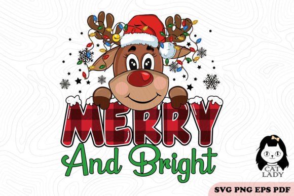 Reindeer Merry and Bright SVG PNG Review