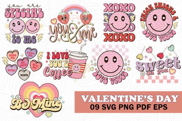 Retro Valentine SVG PNG Bundle Review for Embroidery