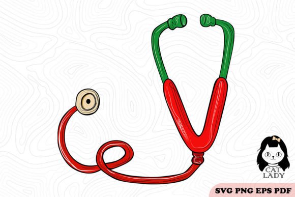 Stethoscope SVG PNG EPS PDF Review for Embroidery Projects