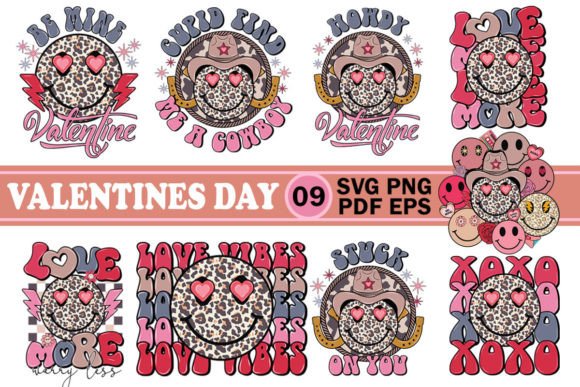 Valentines Smiley Faces SVG PNG Bundle Review